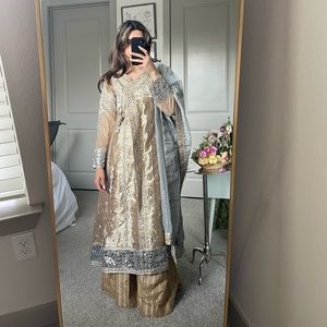 Maria B Silver Dress Pakistani Outfit